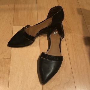 Nordstrom BP - Black “Lovee” Banded D’orsay Flats
